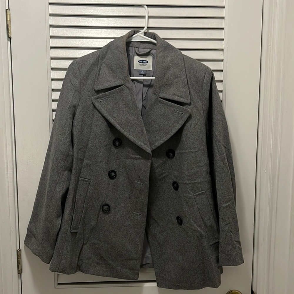Grey pea coat